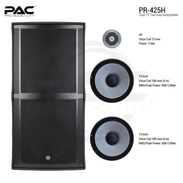 PR-425H Dual 15" two-way loudspeaker - Image 2