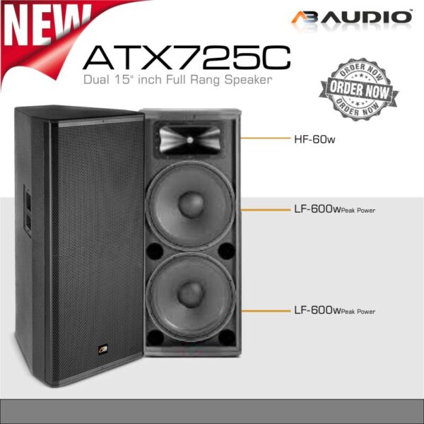 ATX725C Dual 15” Full Range Speaker! 1pair