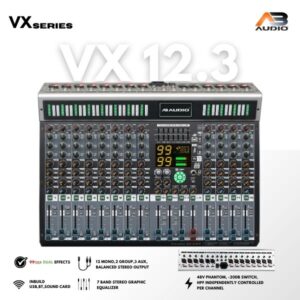 A3 Audio VX12.3 – 12-Channel Professional Mixer with DSP, USB Interface