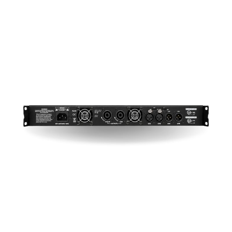 DJ XPLOD XD28 Professional Class-D 2 Channel Power Amplifier Back Panel